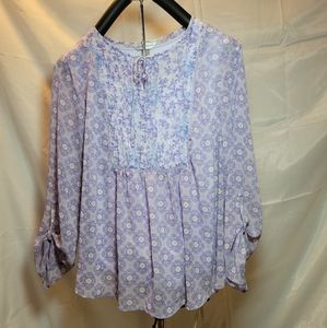 #1289 Boho lined sheer top